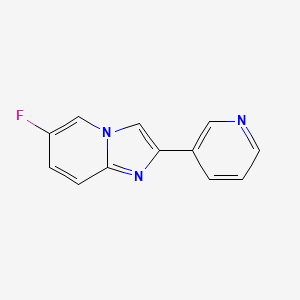 molecular formula C12H8FN3 B8508440 6-Fluoro-2-(pyridin-3-yl)imidazo[1,2-a]pyridine 