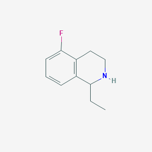 molecular formula C11H14FN B8508461 5-Fluoro-1-ethyl-1,2,3,4-tetrahydro-isoquinoline 