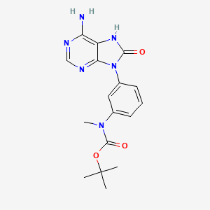 tert-butyl 3-(6-amino-8-oxo-7H-purin-9(8H)-yl)phenyl(methyl)carbamate