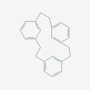 molecular formula C24H24 B085086 Tetracyclo[16.3.1.14,8.111,15]tetracosa-1(22),4,6,8(24),11,13,15(23),18,20-nonaene CAS No. 13612-55-0