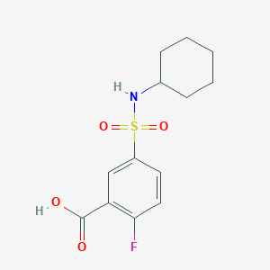 5-Cyclohexylsulfamoyl-2-fluoro-benzoic acid