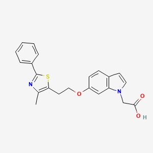 {6-[2-(4-Methyl-2-phenyl-thiazol-5-yl)-ethoxy]-indol-1-yl}-acetic acid