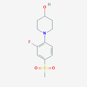 1-(2-Fluoro-4-methanesulfonyl-phenyl)-piperidin-4-ol