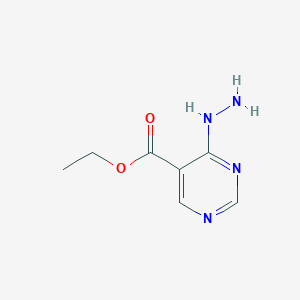 molecular formula C7H10N4O2 B8508782 Ethyl 4-hydrazinopyrimidine-5-carboxylate 