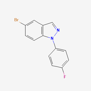 molecular formula C13H8BrFN2 B8509320 5-bromo-1-(4-fluorophenyl)-1H-indazole 