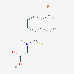 molecular formula C14H12BrNO2S B8509440 N-(5-Bromonaphthalene-1-carbothioyl)-N-methylglycine CAS No. 84533-15-3