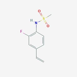 molecular formula C9H10FNO2S B8509498 N-(4-Ethenyl-2-fluorophenyl)methanesulfonamide CAS No. 824937-71-5