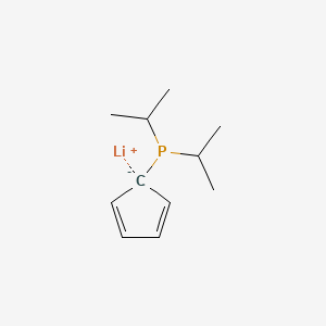 molecular formula C11H18LiP B8509505 Lithium, [1-[bis(1-methylethyl)phosphino]-2,4-cyclopentadien-1-yl]- CAS No. 201805-89-2