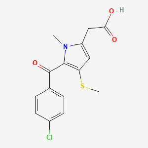 [5-(4-Chlorobenzoyl)-1-methyl-4-(methylsulfanyl)-1H-pyrrol-2-yl]acetic acid