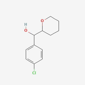 molecular formula C12H15ClO2 B8509530 (4-Chloro-phenyl)-(tetrahydro-pyran-2-yl)-methanol 