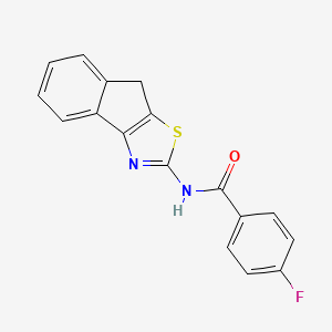 4-fluoro-N-(8H-indeno[1,2-d]thiazol-2-yl)benzamide
