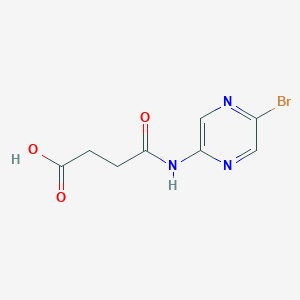 molecular formula C8H8BrN3O3 B8509538 4-[(5-Bromopyrazin-2-yl)amino]-4-oxo-butanoic acid 