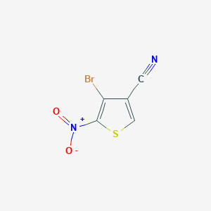 molecular formula C5HBrN2O2S B8509546 4-Bromo-5-nitrothiophene-3-carbonitrile 