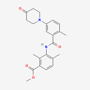 molecular formula C23H26N2O4 B8509640 methyl 2,4-dimethyl-3-[[2-methyl-5-(4-oxopiperidin-1-yl)benzoyl]amino]benzoate 