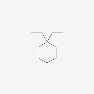 molecular formula C10H20 B8509648 1,1-Diethylcyclohexane CAS No. 78-01-3