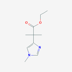 molecular formula C10H16N2O2 B8509654 Ethyl 2-methyl-2-(1-methyl-1H-imidazol-4-yl)propanoate 