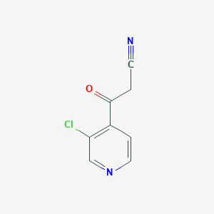 molecular formula C8H5ClN2O B8509673 3-(3-Chloropyridin-4-yl)-3-oxopropanenitrile 