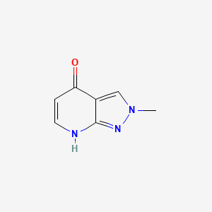 molecular formula C7H7N3O B8509685 2-Methyl-2,7-dihydro-pyrazolo[3,4-b]pyridin-4-one 