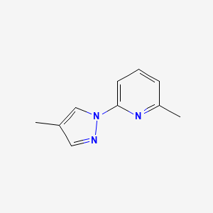 molecular formula C10H11N3 B8509714 2-Methyl-6-(4-methyl-pyrazol-1-yl)-pyridine CAS No. 1018953-90-6