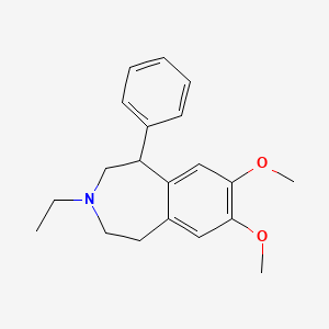 molecular formula C20H25NO2 B8509734 3-Ethyl-7,8-dimethoxy-1-phenyl-2,3,4,5-tetrahydro-1H-3-benzazepine CAS No. 62717-12-8