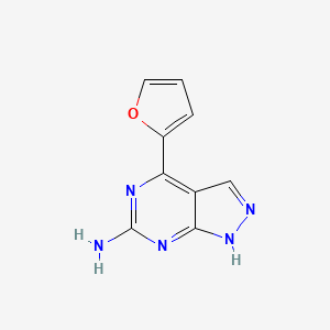 molecular formula C9H7N5O B8509736 4-(2-Furyl)-1H-pyrazolo[3,4-d]pyrimidine-6-amine 