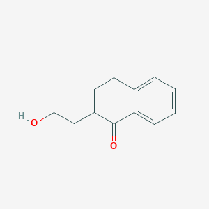 molecular formula C12H14O2 B8509744 2-(2-Hydroxyethyl)tetralin-1-one 