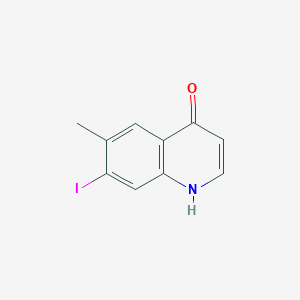 molecular formula C10H8INO B8509766 7-Iodo-6-methyl-4(1H)-quinolinone 