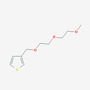molecular formula C10H16O3S B8509800 POLY(3-(2-METHOXYETHOXY)ETHOXYMETHYLTHI 