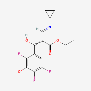 molecular formula C16H16F3NO4 B8509973 Ethyl 2-(3-methoxy-2,4,5-trifluorobenzoyl)-3-cyclopropylaminoacrylate 