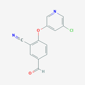 2-((5-Chloropyridin-3-yl)oxy)-5-formylbenzonitrile