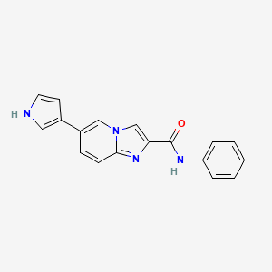 molecular formula C18H14N4O B8510152 N-phenyl-6-(1H-pyrrol-3-yl)imidazo[1,2-a]pyridine-2-carboxamide 
