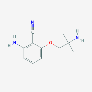 molecular formula C11H15N3O B8510159 2-Amino-6-(2-amino-2-methylpropoxy)benzonitrile CAS No. 1337543-34-6