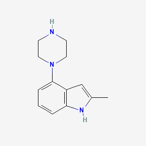 molecular formula C13H17N3 B8510183 1-(2-Methyl-1H-indol-4-yl)piperazine 