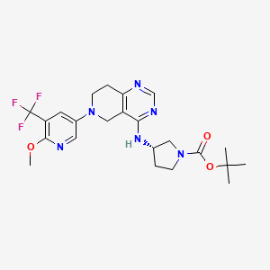(S)-3-[6-(6-methoxy-5-trifluoromethyl-pyridin-3-yl)-5,6,7,8-tetrahydro-pyrido[4,3-d]pyrimidin-4-ylamino]-pyrrolidine-1-carboxylic acid tert-butyl ester