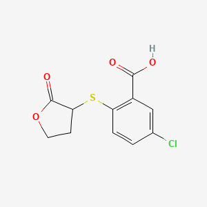5-Chloro-2-(2-oxooxolan-3-yl)sulfanylbenzoic acid