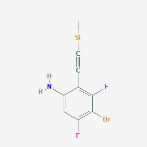 4-Bromo-3,5-difluoro-2-((trimethylsilyl)ethynyl)aniline