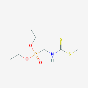 Methyl 1-diethoxyphosphinylmethyldithiocarbamate