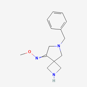 2,6-Diazaspiro[3.4]octan-8-one, 6-(phenylmethyl)-, O-methyloxime