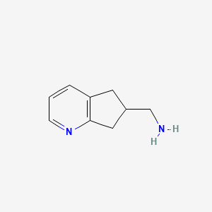 molecular formula C9H12N2 B8510743 C-(6,7-dihydro-5H-[1]pyrindin-6-yl)methylamine 