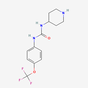 molecular formula C13H16F3N3O2 B8510747 1-(Piperidin-4-yl)-3-(4-(trifluoromethoxy)phenyl)urea 