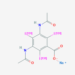 molecular formula C11H8I3N2NaO4 B085109 Diatrizoate sodium I 131 CAS No. 14855-77-7