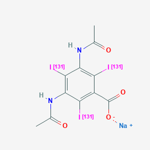 molecular formula C11H8I3N2NaO4 B085109 Diatrizoate sodium I-131 CAS No. 14855-77-7