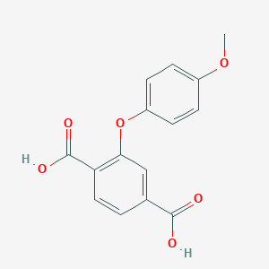 molecular formula C15H12O6 B8510930 2-(4-Methoxyphenoxy)terephthalic acid CAS No. 89216-63-7
