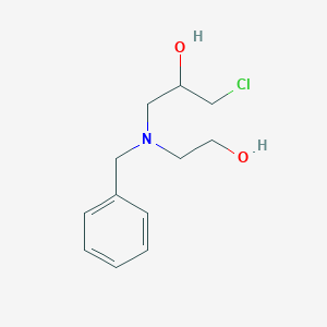 molecular formula C12H18ClNO2 B8510938 1-Chloro-3-[(2-hydroxyethyl)(phenylmethyl)amino]-2-propanol 