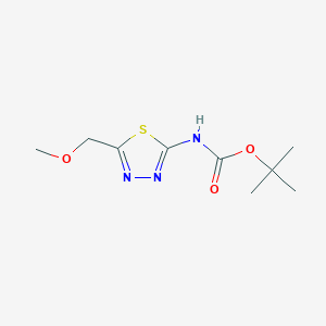 molecular formula C9H15N3O3S B8511073 Tert-butyl [5-(methoxymethyl)-1,3,4-thiadiazol-2-yl]carbamate 