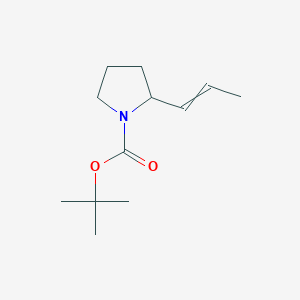 molecular formula C12H21NO2 B8511178 Tert-butyl 2-prop-1-enylpyrrolidine-1-carboxylate 