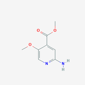 molecular formula C8H10N2O3 B8511239 Methyl 2-amino-5-methoxyisonicotinate 