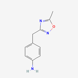 4-[(5-Methyl-1,2,4-oxadiazol-3-yl)methyl]aniline