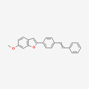 6-Methoxy-2-[4-(2-phenylethenyl)phenyl]-1-benzofuran