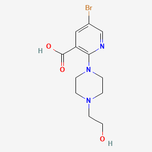 5-Bromo-2-[4-(2-hydroxy-ethyl)-piperazin-1-yl]-nicotinic acid